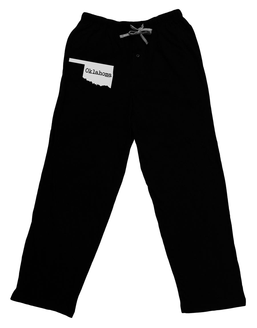 Oklahoma - United States Shape Adult Lounge Pants - Black by TooLoud-Lounge Pants-TooLoud-Black-Small-Davson Sales