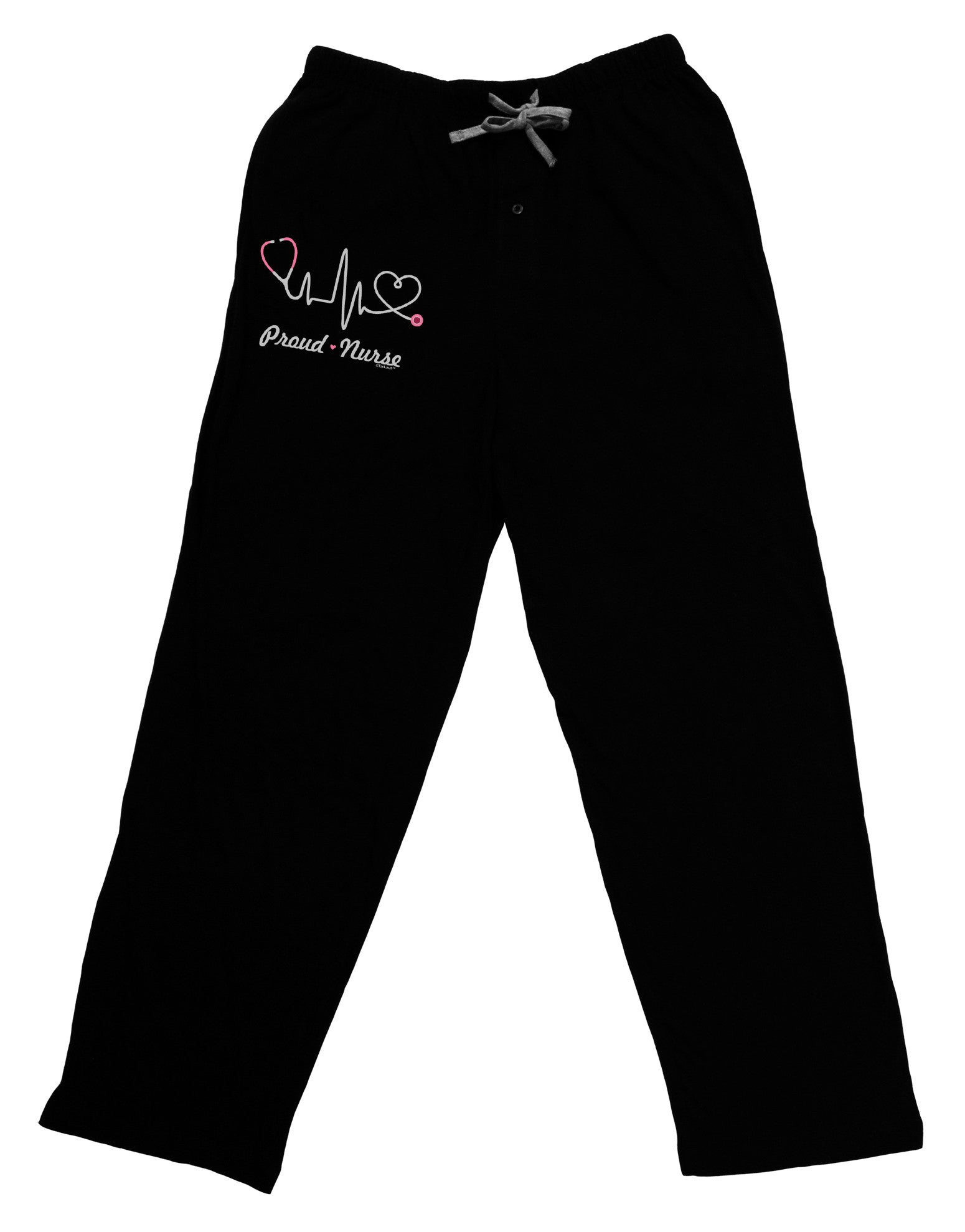 Stethoscope Heartbeat Text Adult Lounge Pants-Lounge Pants-TooLoud-Black-Small-Davson Sales
