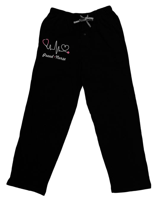 Stethoscope Heartbeat Text Adult Lounge Pants-Lounge Pants-TooLoud-Black-Small-Davson Sales