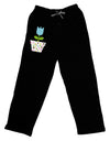 Easter Tulip Design - Blue Adult Lounge Pants - Black by TooLoud-Lounge Pants-TooLoud-Black-Small-Davson Sales