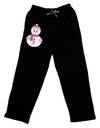 Cute Girl Snowman - Christmas Adult Lounge Pants - Black by TooLoud-Lounge Pants-TooLoud-Black-Small-Davson Sales