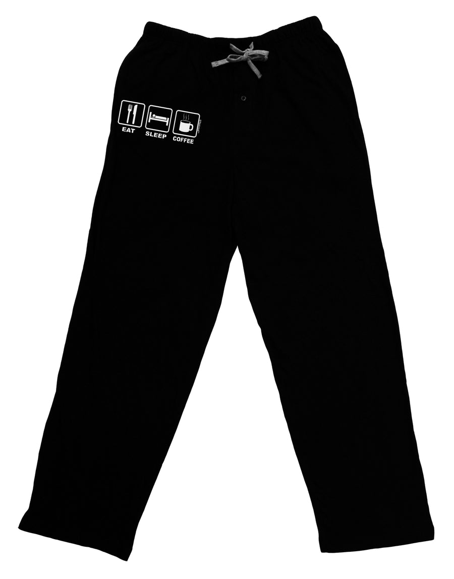 Eat Sleep Coffee Design Adult Lounge Pants - Black by TooLoud-Lounge Pants-TooLoud-Black-Small-Davson Sales