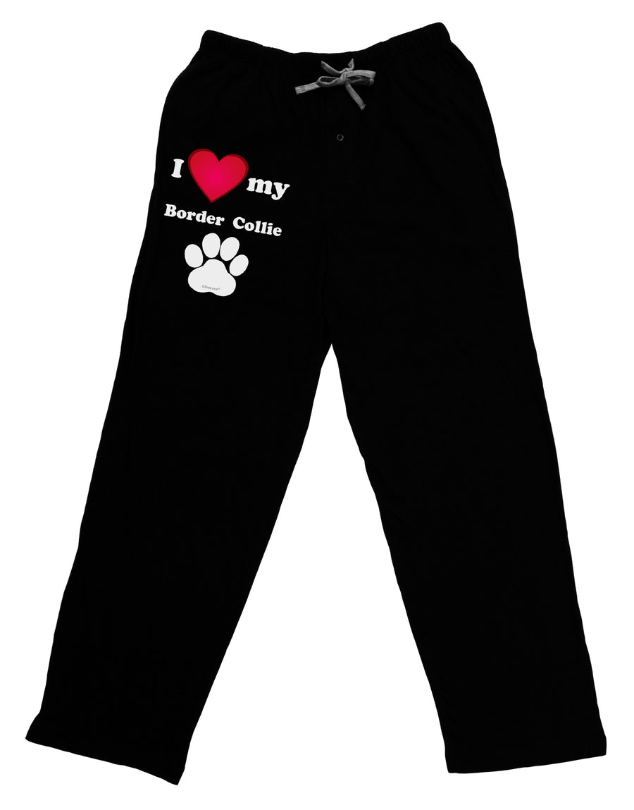 I Heart My Border Collie Adult Lounge Pants by TooLoud-Lounge Pants-TooLoud-Black-Small-Davson Sales