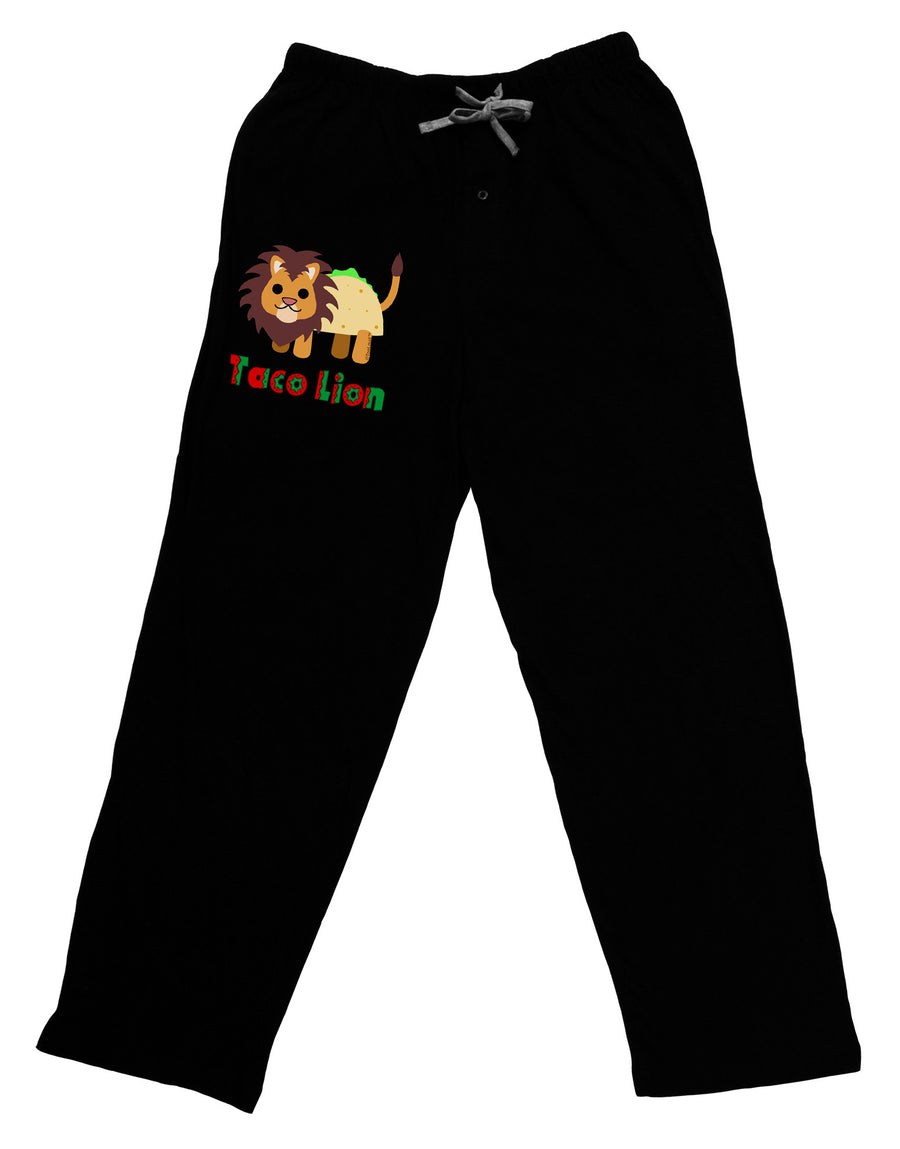 Cute Taco Lion Text Adult Lounge Pants-Lounge Pants-TooLoud-Black-Small-Davson Sales