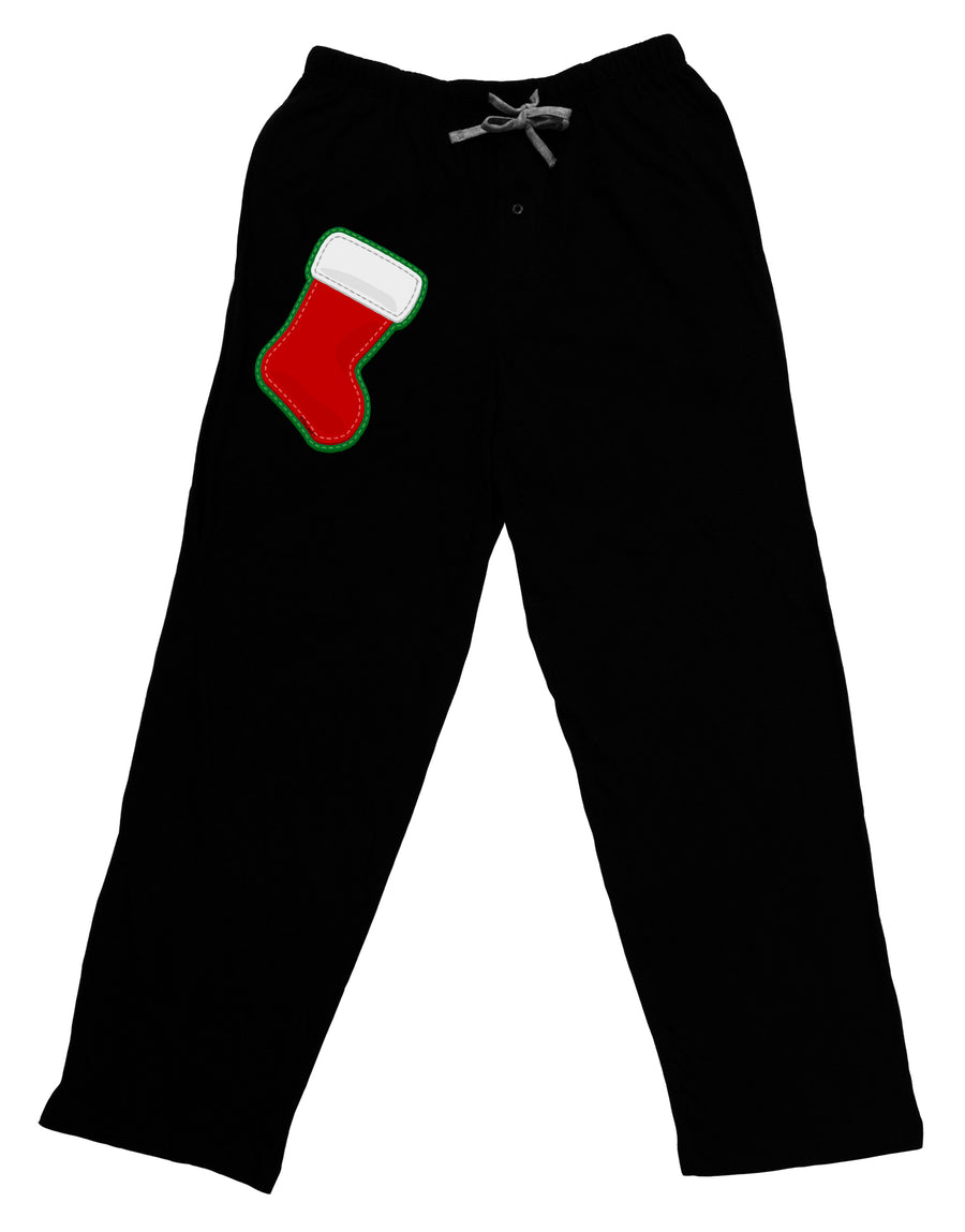 Cute Faux Applique Christmas Stocking Adult Lounge Pants - Black by TooLoud-TooLoud-Black-Small-Davson Sales