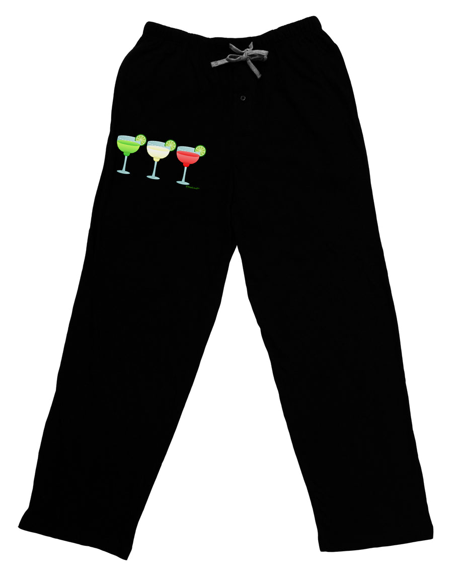 Margaritas - Mexican Flag Colors - Cinco de Mayo Adult Lounge Pants - Black by TooLoud-Lounge Pants-TooLoud-Black-Small-Davson Sales