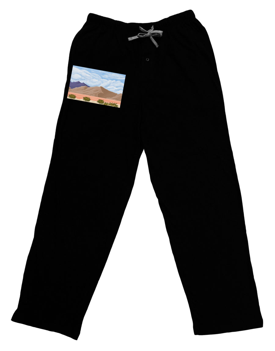 Pixel Landscape - Desert Adult Lounge Pants-Lounge Pants-TooLoud-Black-Small-Davson Sales