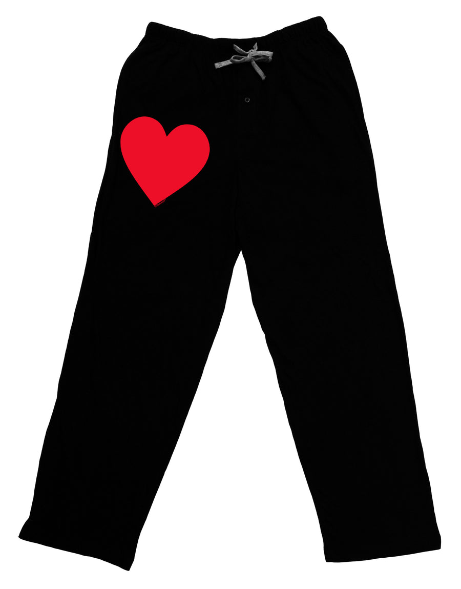 Big Red Heart Valentine's Day Adult Lounge Pants - Black-Lounge Pants-TooLoud-Black-Small-Davson Sales