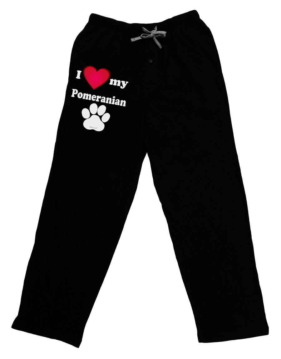 I Heart My Pomeranian Adult Lounge Pants by TooLoud-Lounge Pants-TooLoud-Black-Small-Davson Sales