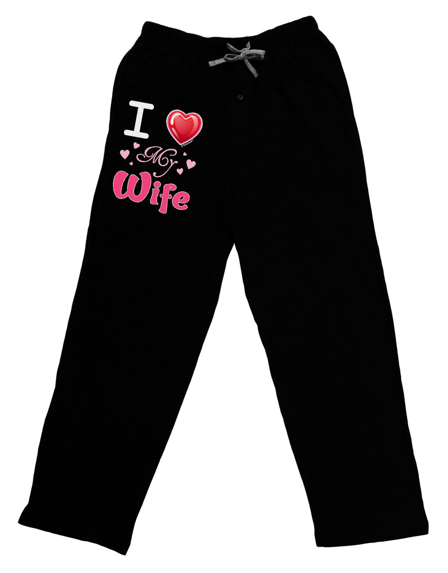 I Love Heart My Wife Adult Lounge Pants - Black-Lounge Pants-TooLoud-Black-Small-Davson Sales