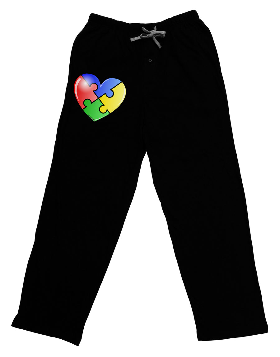 Big Puzzle Heart - Autism Awareness Adult Lounge Shorts by TooLoud-Lounge Shorts-TooLoud-Black-Small-Davson Sales