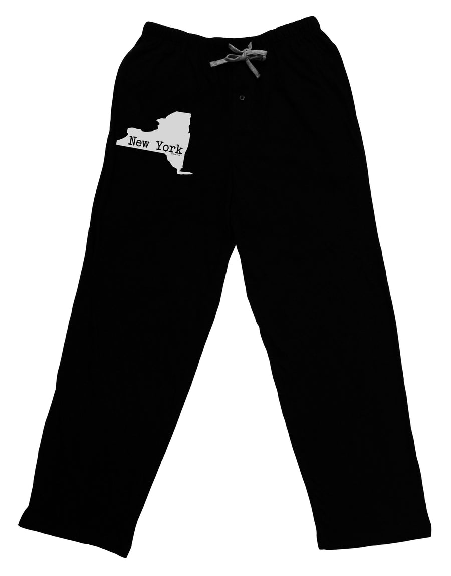 New York - United States Shape Adult Lounge Pants - Black by TooLoud-Lounge Pants-TooLoud-Black-Small-Davson Sales