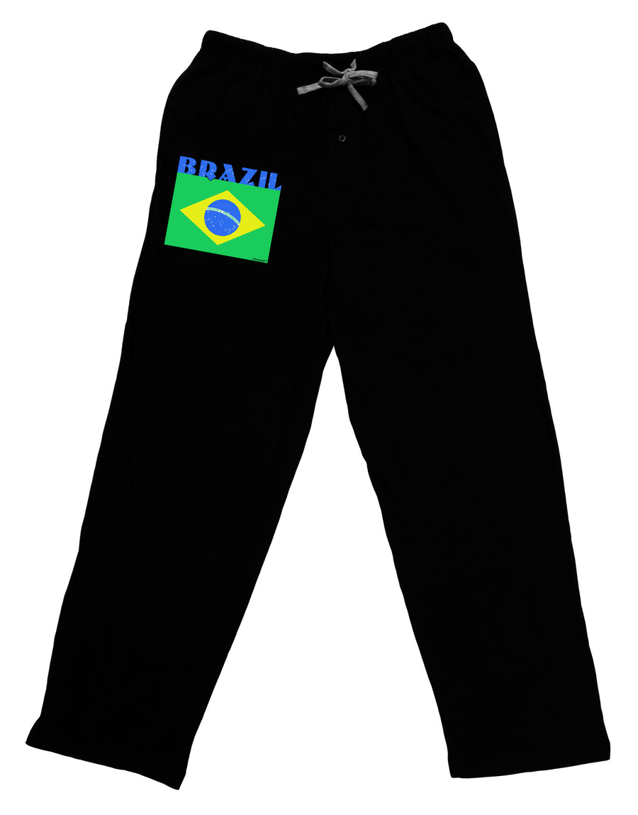 Brazil Flag Adult Lounge Pants-Lounge Pants-TooLoud-Black-Small-Davson Sales