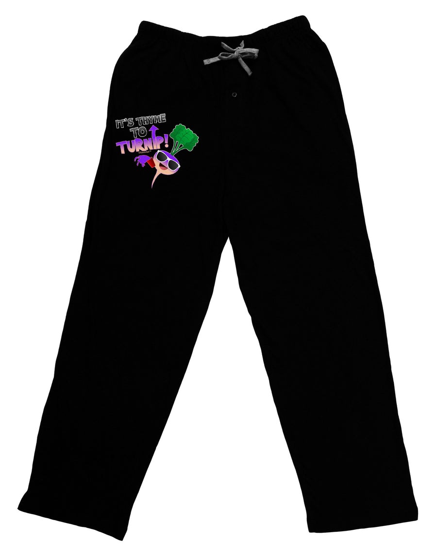 It's Thyme To Turnip Adult Lounge Pants-Lounge Pants-TooLoud-Black-Small-Davson Sales