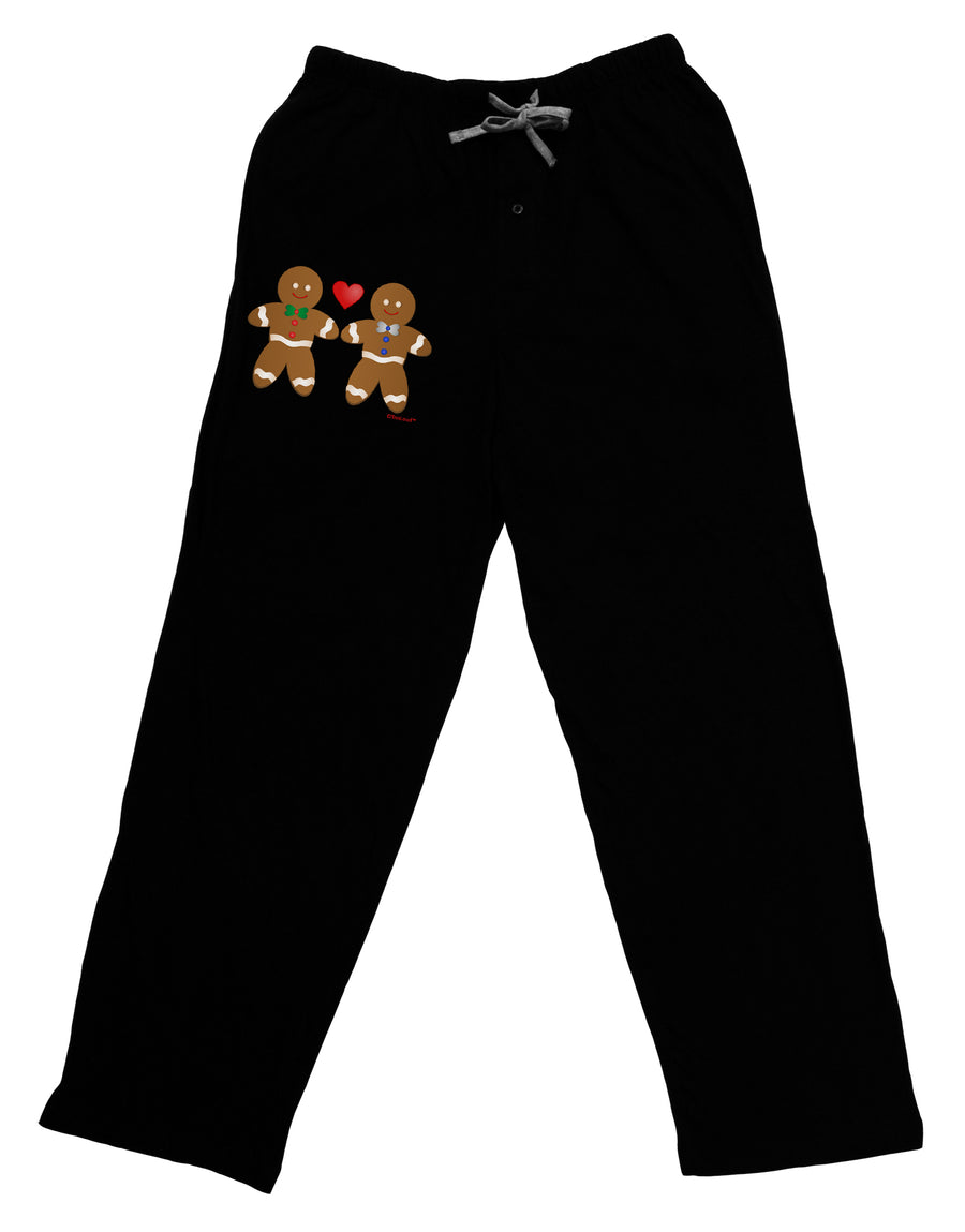 Gingerbread Man Couple Adult Lounge Pants - Black by TooLoud-Lounge Pants-TooLoud-Black-Small-Davson Sales