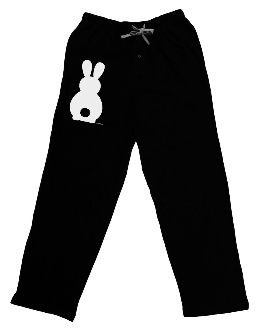 Cute Bunny Silhouette with Tail Adult Lounge Shorts - Red or Black by TooLoud-Lounge Shorts-TooLoud-Black-Small-Davson Sales