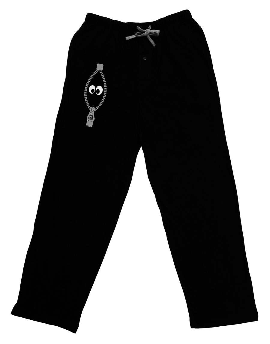 Funny Eyes Peeking Out of Zipper Adult Lounge Pants - Black by TooLoud-Lounge Pants-TooLoud-Black-Small-Davson Sales