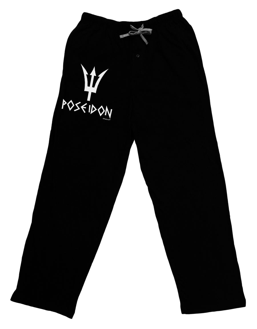 Trident of Poseidon with Text - Greek Mythology Adult Lounge Pants - Black by TooLoud-Lounge Pants-TooLoud-Black-Small-Davson Sales