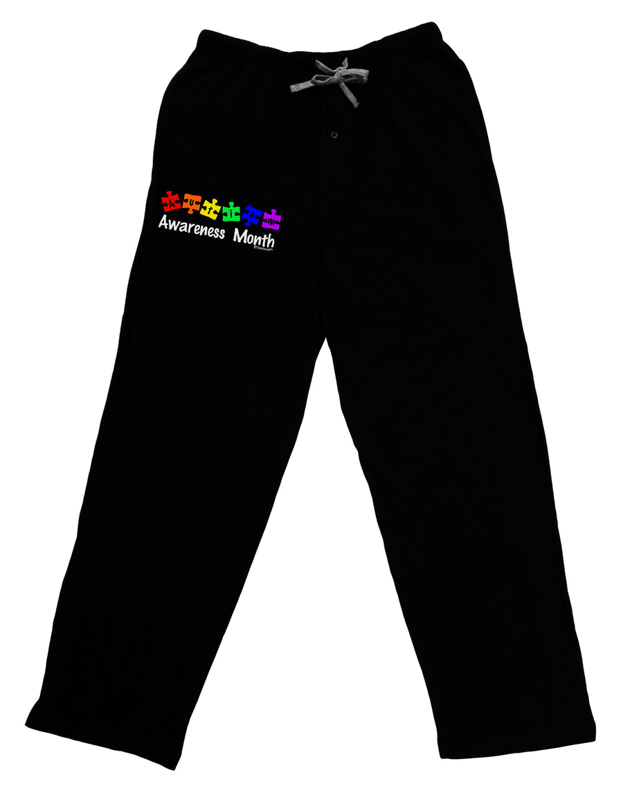 Autism Awareness Month - Colorful Puzzle Pieces Adult Lounge Pants by TooLoud-Lounge Pants-TooLoud-Black-Small-Davson Sales