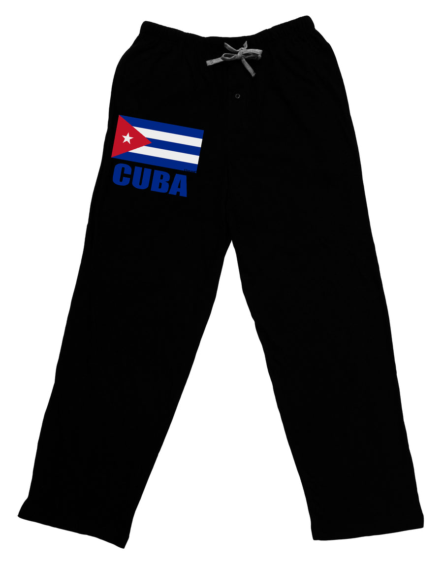 Cuba Flag Cuban Pride Adult Lounge Pants by TooLoud-Lounge Pants-TooLoud-Black-Small-Davson Sales