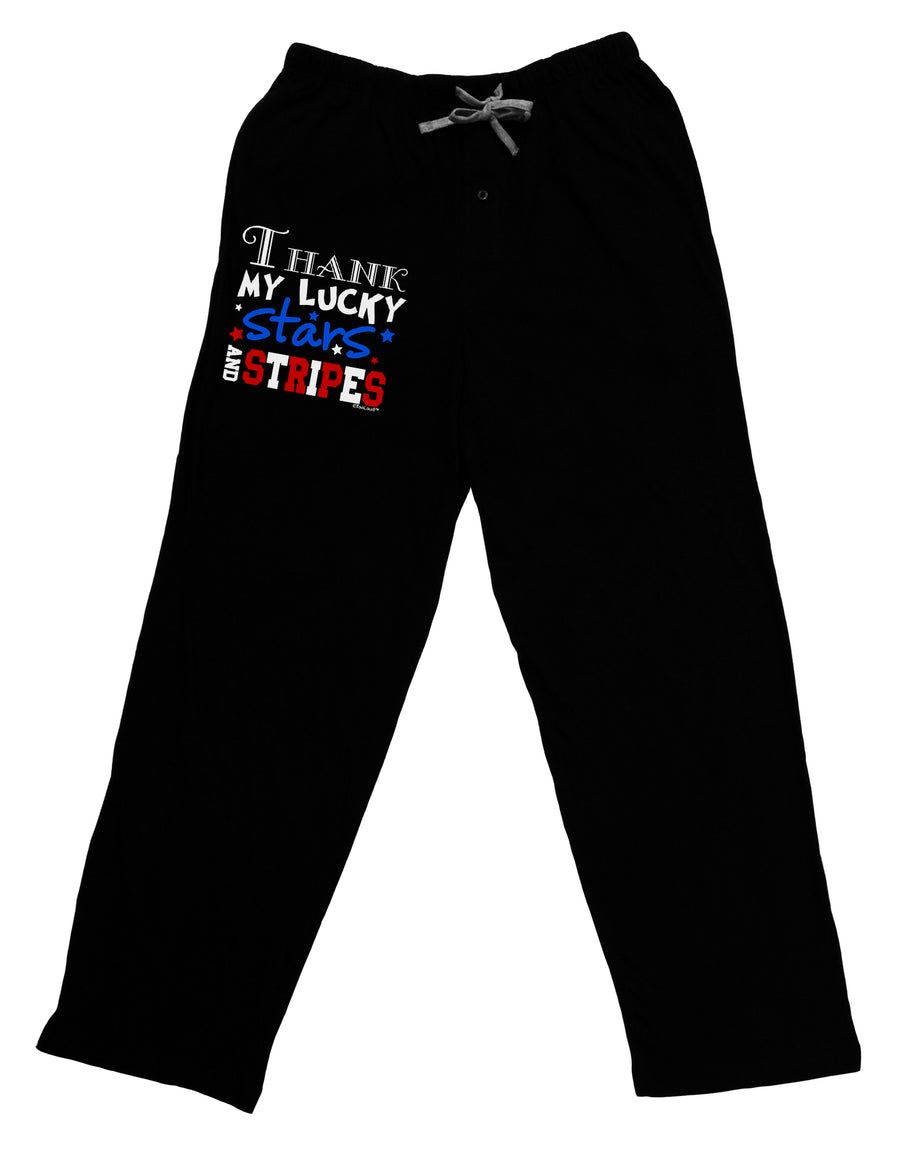 Thank My Lucky Stars and Stripes Color Adult Lounge Pants by TooLoud-Lounge Pants-TooLoud-Black-Small-Davson Sales