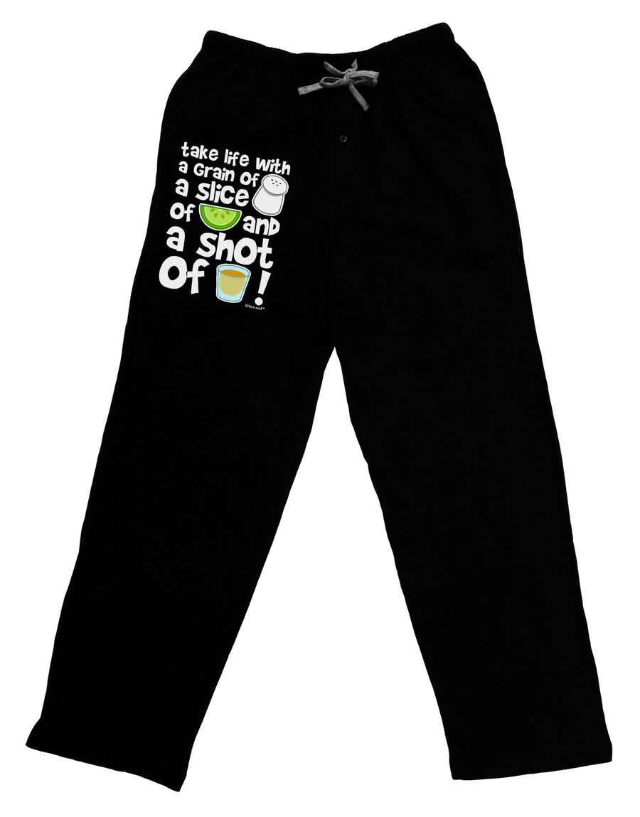 Take Life with a Grain of Salt and a Shot of Tequila Adult Lounge Pants - Black by TooLoud-Lounge Pants-TooLoud-Black-Small-Davson Sales