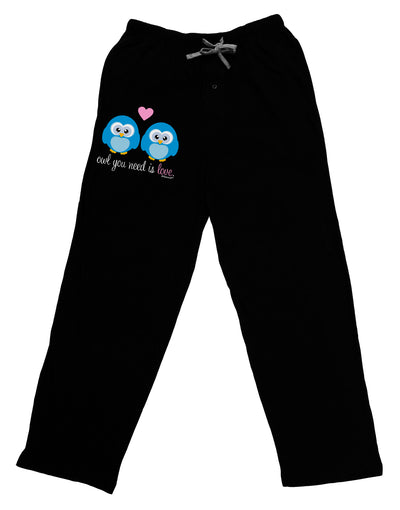 Owl You Need Is Love - Blue Owls Adult Lounge Shorts - Red or Black by TooLoud-Lounge Shorts-TooLoud-Black-Small-Davson Sales