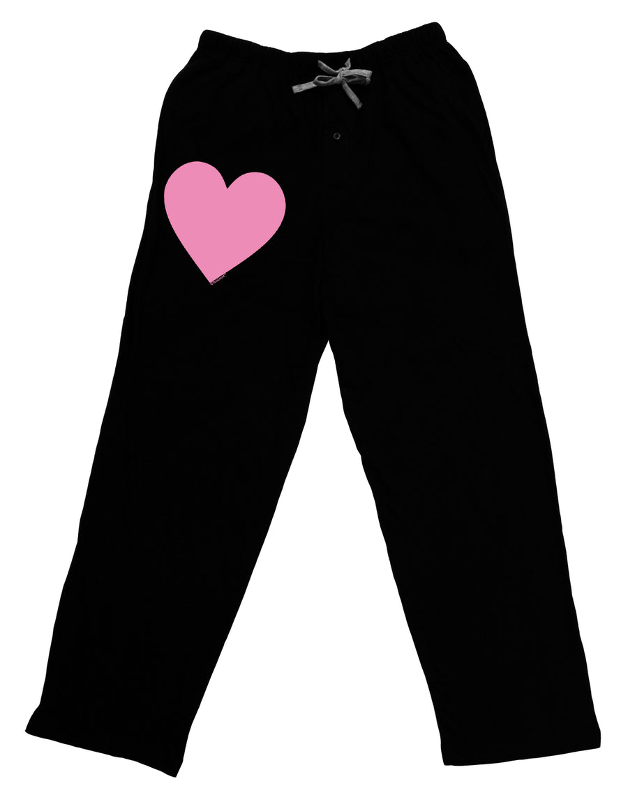 Big Pink Heart Valentine's Day Adult Lounge Pants - Black-Lounge Pants-TooLoud-Black-Small-Davson Sales