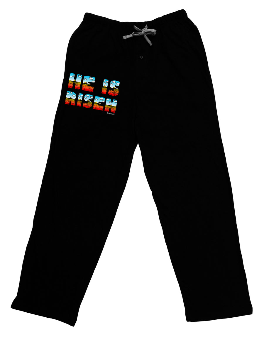 He Is Risen - Easter - Sunrise Letters Adult Lounge Pants - Black by TooLoud-Lounge Pants-TooLoud-Black-Small-Davson Sales