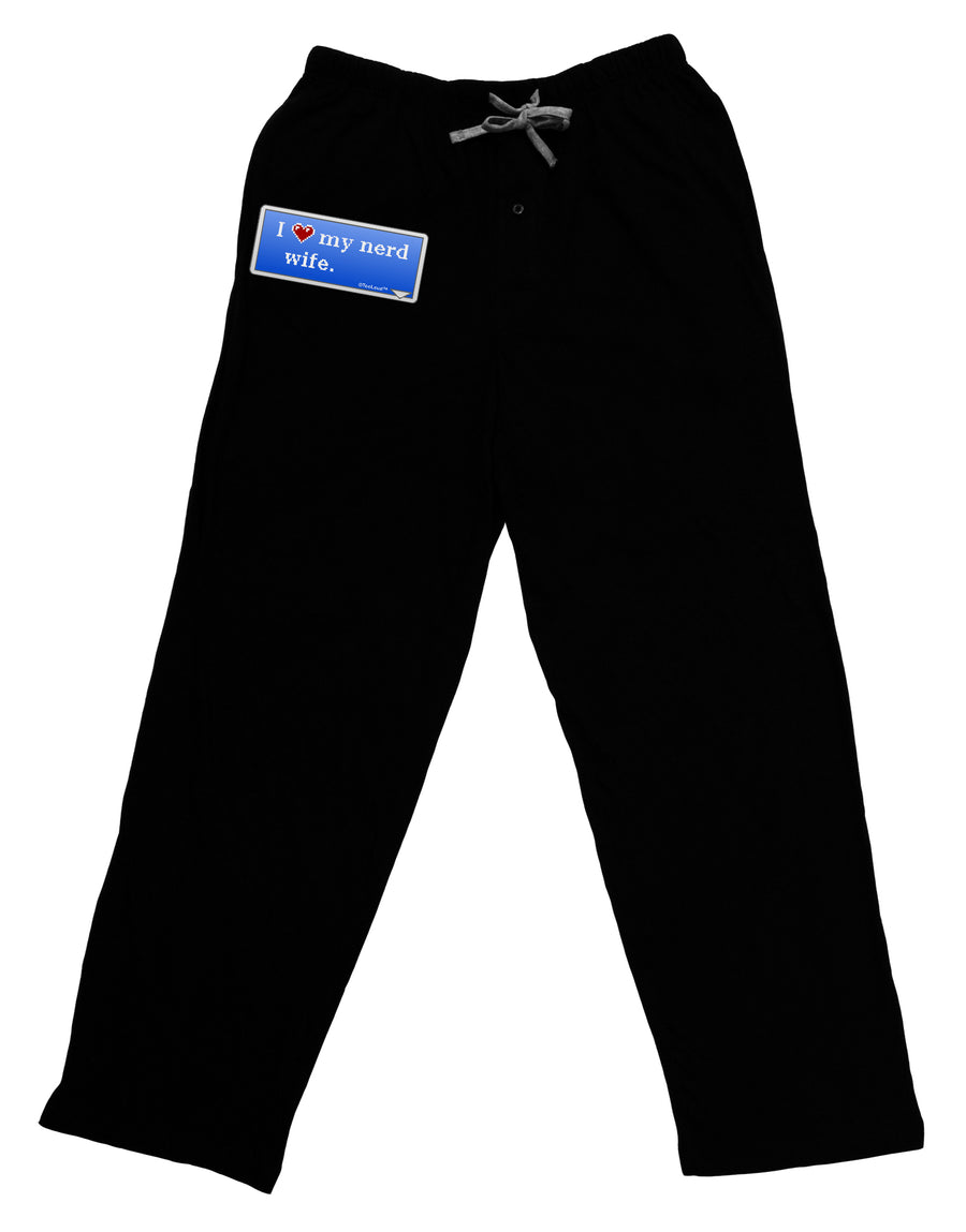 I Heart My Nerd Wife - Retro Adult Lounge Pants - Black by TooLoud-Lounge Pants-TooLoud-Black-Small-Davson Sales