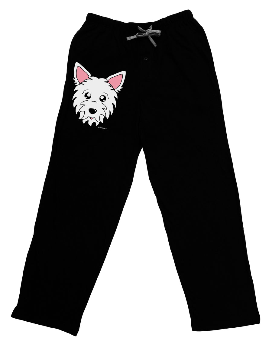 Cute West Highland White Terrier Westie Dog Adult Lounge Shorts - Red or Black by TooLoud-Lounge Shorts-TooLoud-Black-Small-Davson Sales