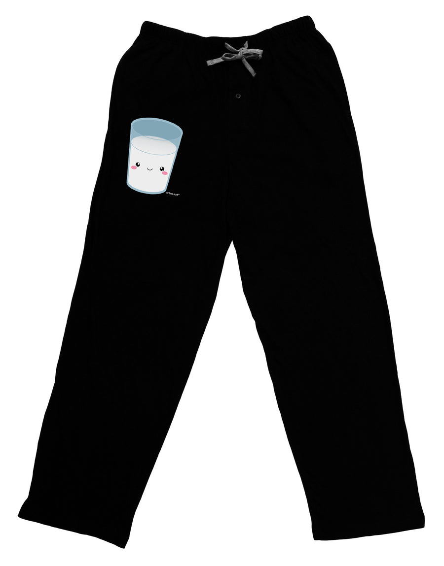 Cute Matching Milk and Cookie Design - Milk Adult Lounge Pants - Black by TooLoud-Lounge Pants-TooLoud-Black-Small-Davson Sales