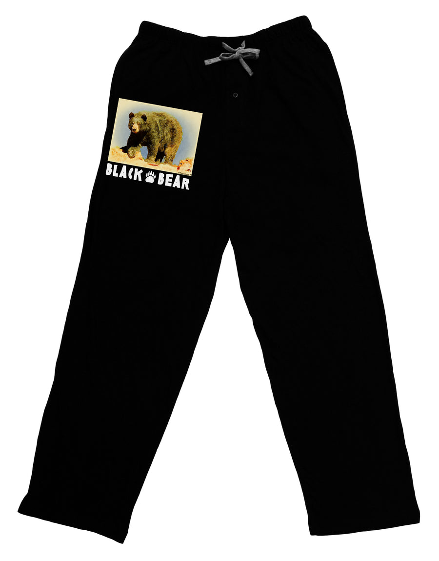 Black Bear Watercolor Adult Lounge Pants-Lounge Pants-TooLoud-Black-Small-Davson Sales