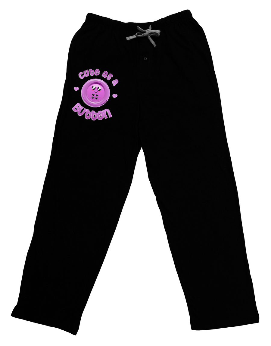 Cute As A Button Smiley Face Adult Lounge Pants-Lounge Pants-TooLoud-Black-Small-Davson Sales