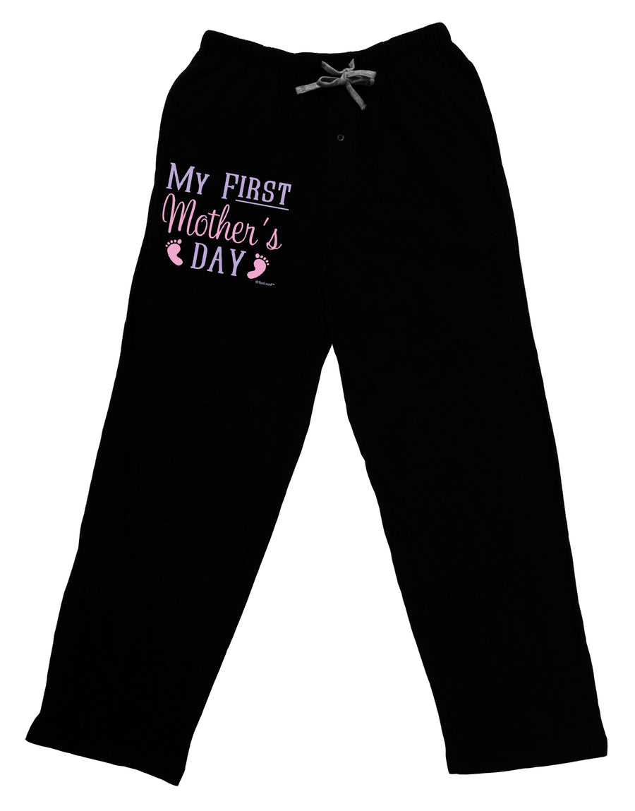 My First Mother's Day - Baby Feet - Pink Adult Lounge Pants by TooLoud-Lounge Pants-TooLoud-Black-Small-Davson Sales