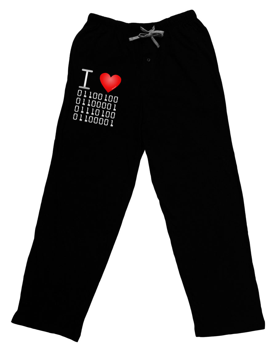 I Heart Binary Data Adult Lounge Pants-Lounge Pants-TooLoud-Black-Small-Davson Sales