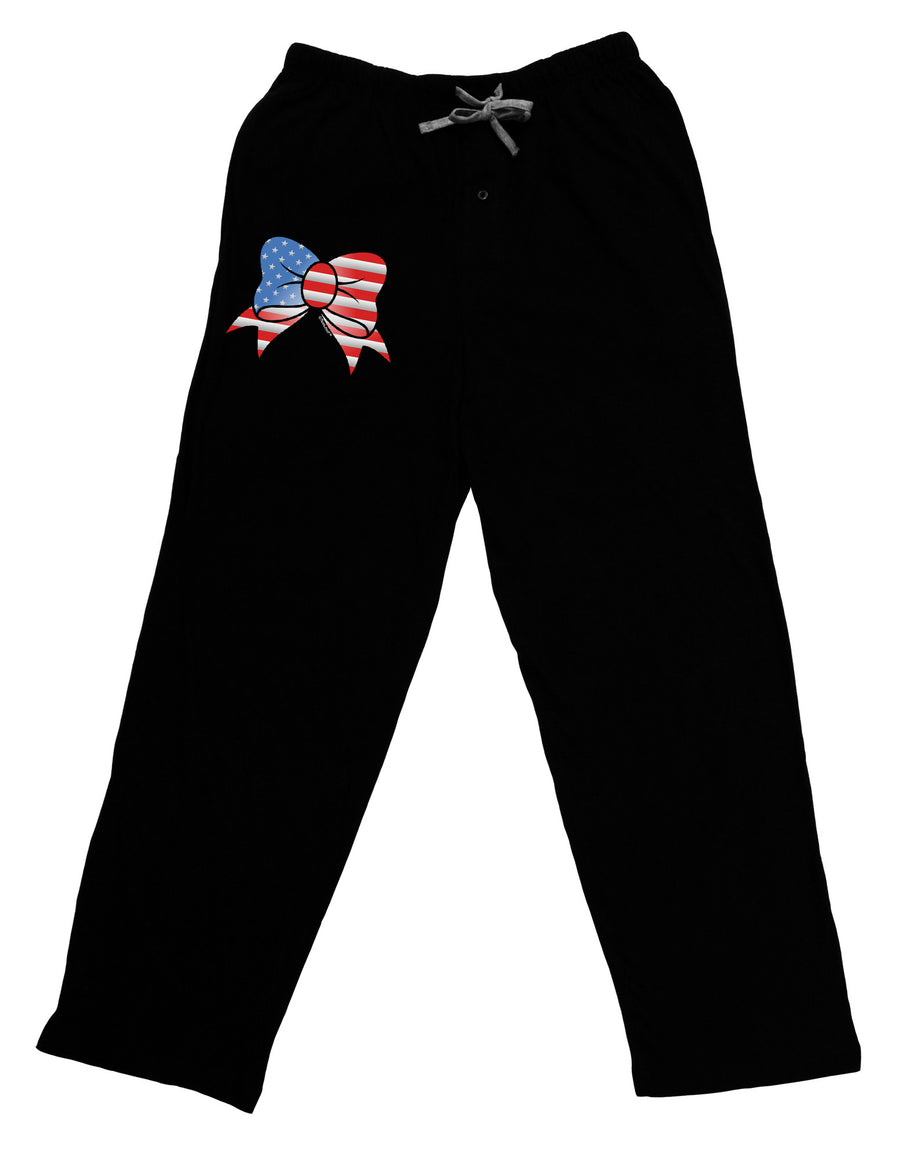 Patriotic Bow Adult Lounge Pants-Lounge Pants-TooLoud-Black-Small-Davson Sales