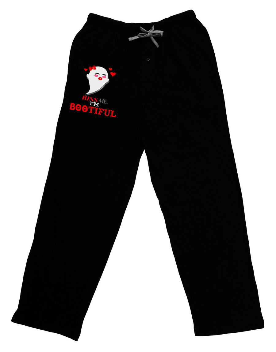 Kiss Me BOOtiful Ghost Red Relaxed Adult Lounge Pants-Lounge Pants-TooLoud-Black-Small-Davson Sales