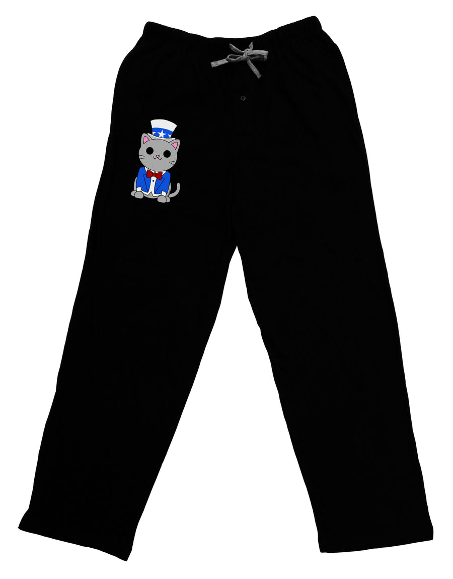 Patriotic Cat Adult Lounge Pants by TooLoud-Lounge Pants-TooLoud-Black-Small-Davson Sales