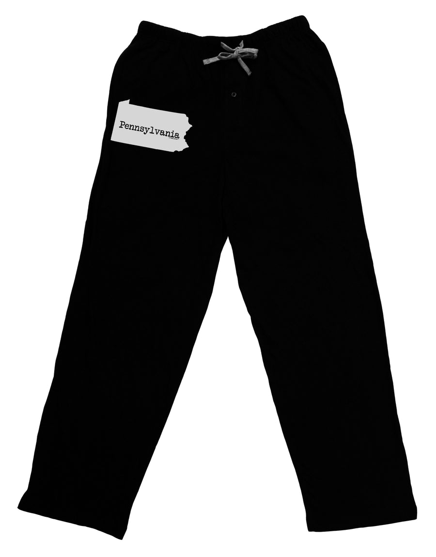 Pennsylvania - United States Shape Adult Lounge Pants - Black by TooLoud-Lounge Pants-TooLoud-Black-Small-Davson Sales