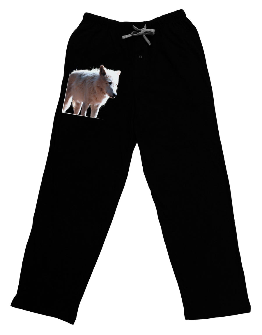 Magnificent Full White Wolf Adult Lounge Pants-Lounge Pants-TooLoud-Black-Small-Davson Sales