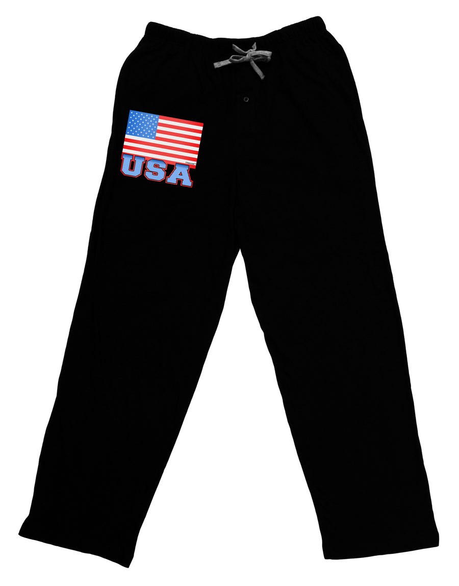 USA Flag Adult Lounge Pants by TooLoud-Lounge Pants-TooLoud-Black-Small-Davson Sales