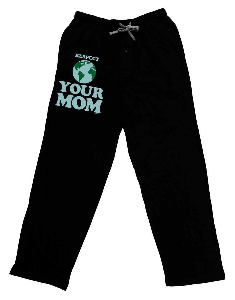 Respect Your Mom - Mother Earth Design - Color Adult Lounge Pants by TooLoud-Lounge Pants-TooLoud-Black-Small-Davson Sales