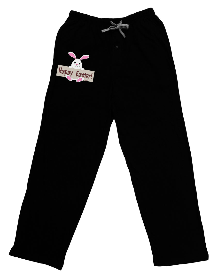 Cute Bunny - Happy Easter Adult Lounge Pants - Black by TooLoud-Lounge Pants-TooLoud-Black-Small-Davson Sales