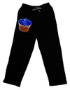 Giant Bright Blue Cupcake Adult Lounge Pants - Black by TooLoud-Lounge Pants-TooLoud-Black-Small-Davson Sales