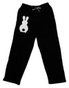 Cute Bunny Silhouette with Tail - White Glitter Adult Lounge Shorts - Red or Black by TooLoud-Lounge Shorts-TooLoud-Black-Small-Davson Sales