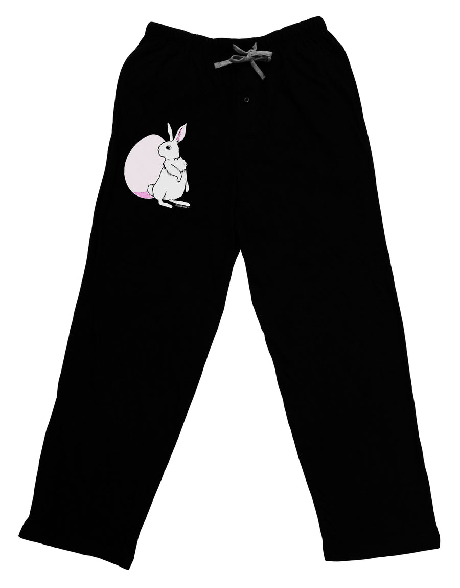 Easter Bunny and Egg Design Adult Lounge Pants - Black by TooLoud-Lounge Pants-TooLoud-Black-Small-Davson Sales