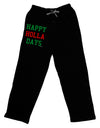 Happy Holla Days - Red and Green Adult Lounge Pants - Black by TooLoud-Lounge Pants-TooLoud-Black-Small-Davson Sales