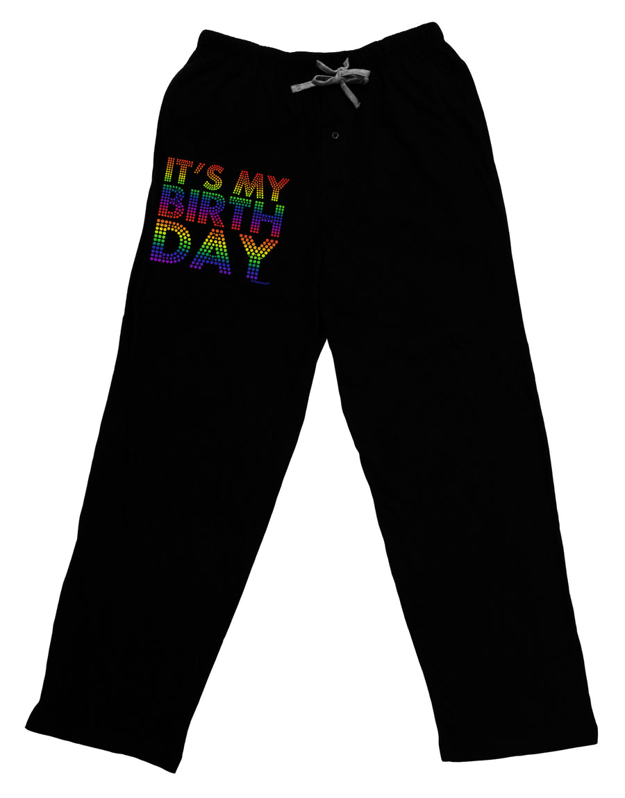 It's My Birthday - Candy Colored Dots Adult Lounge Pants - Black by TooLoud-Lounge Pants-TooLoud-Black-Small-Davson Sales