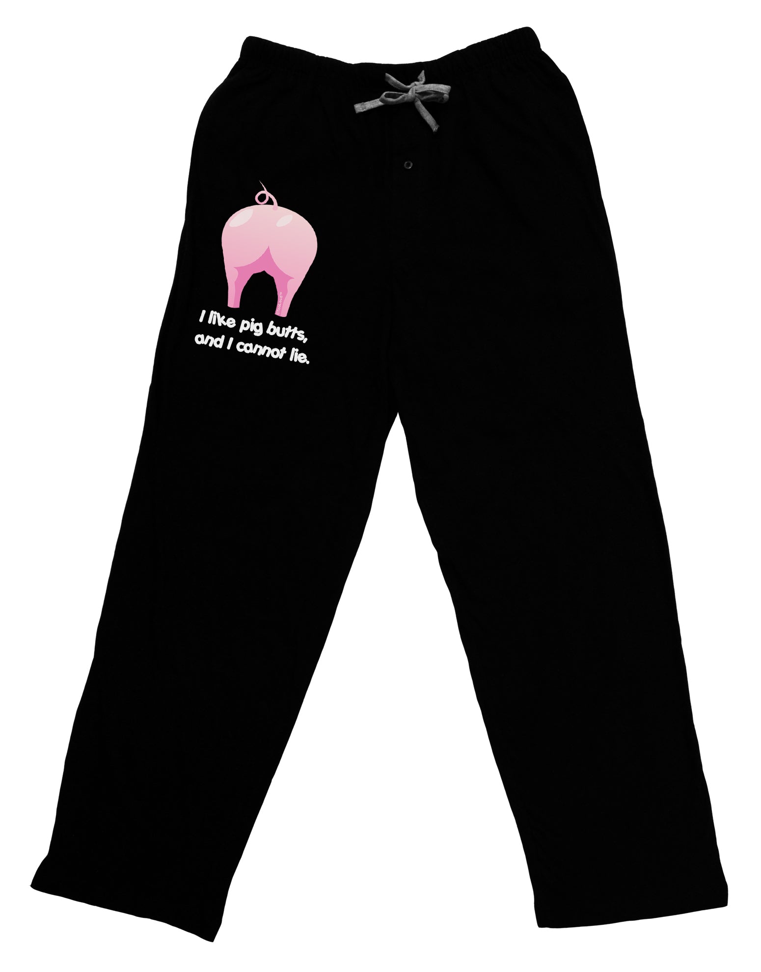 I Like Pig Butts - Funny Design Adult Lounge Shorts - Red or Black by TooLoud-Lounge Shorts-TooLoud-Black-Small-Davson Sales